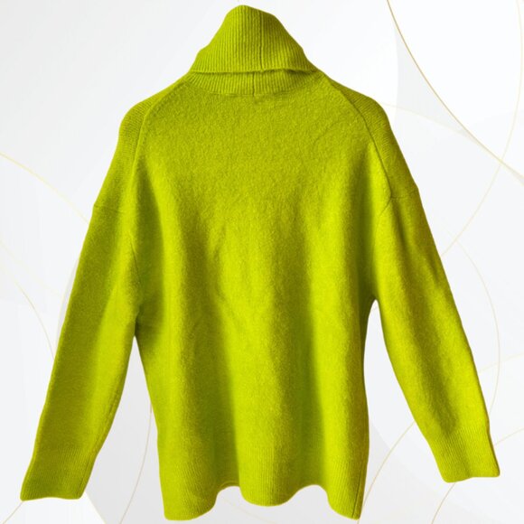 NWT Zara Oversized Turtleneck Sweater Green - Picture 3 of 10